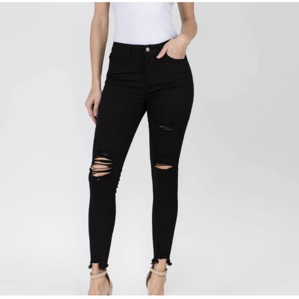 13 - NEW American Bazi - Distressed High Waisted Skinny